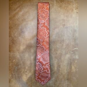 Calibrate 100% Silk Orange Patterned Tie